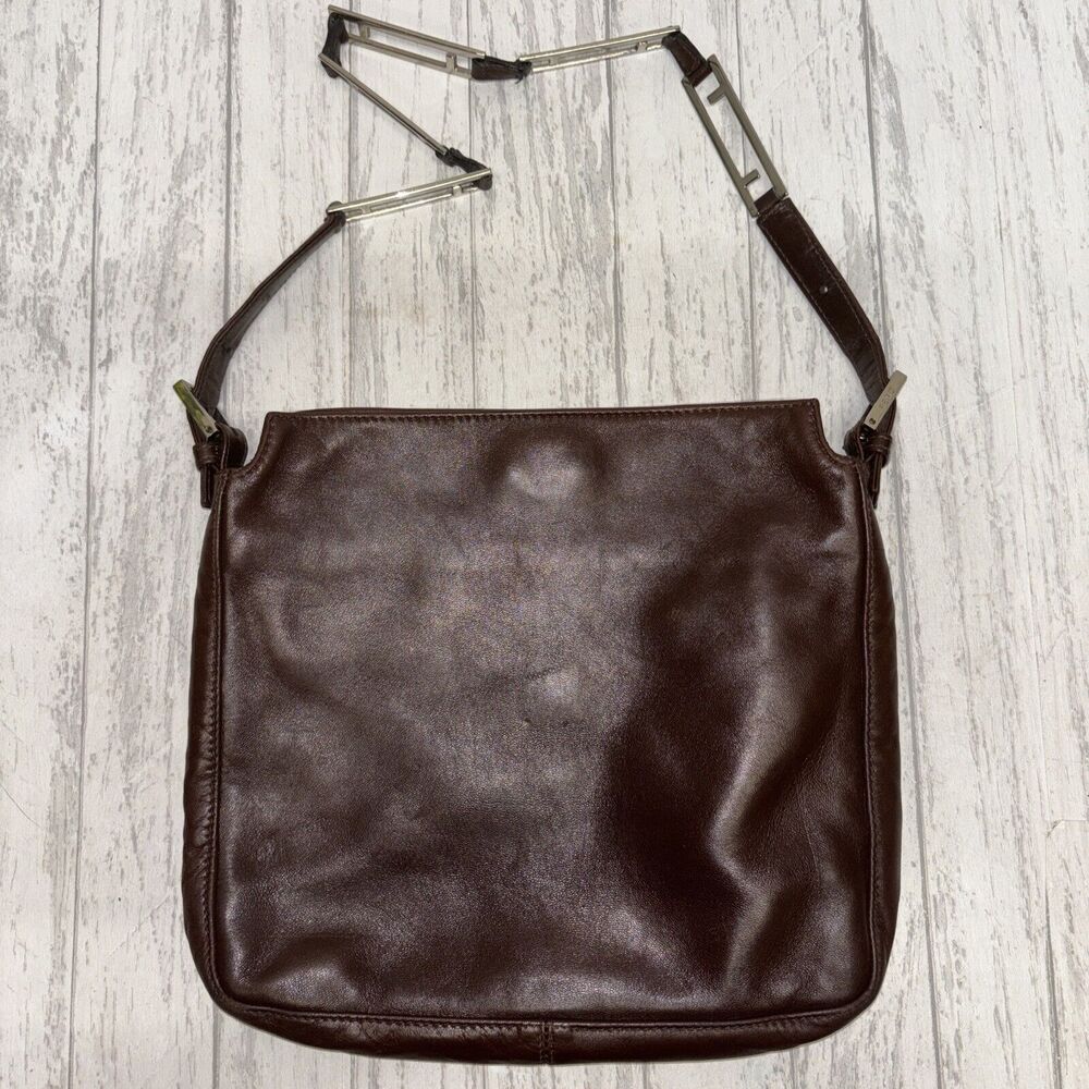 Womens Soft Brown Leather Fendi Shoulder Bag